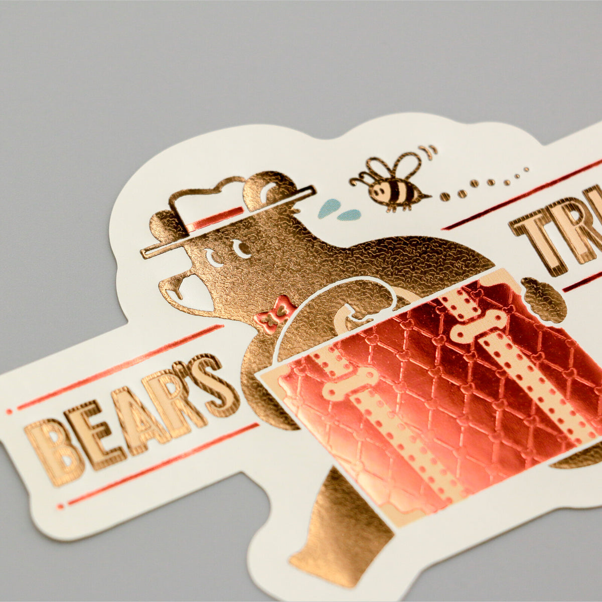 OB1TOY x ROKKAKU - Retro Sticker - Bear's Travels - Trunk Tours