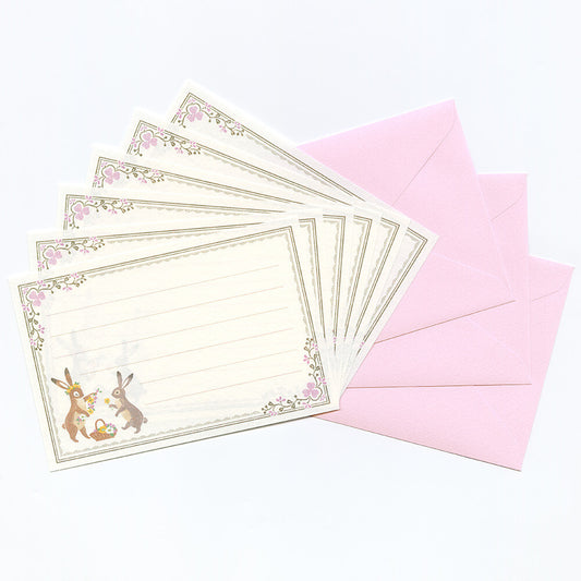 Ressa Panda Books Series - Mini Letter Set - A Rabbit With a Floral Ornament