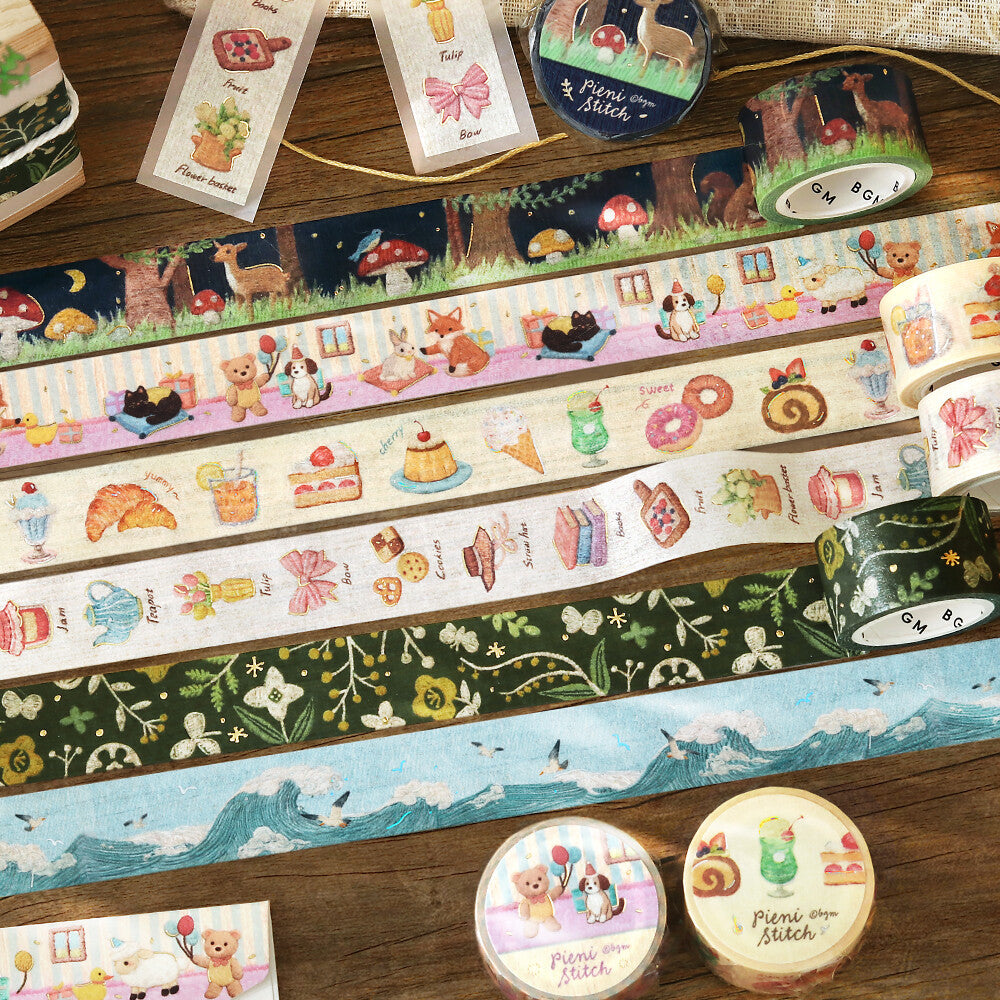 BGM - 20mm Washi Tape - Pieni stitch - Little Party
