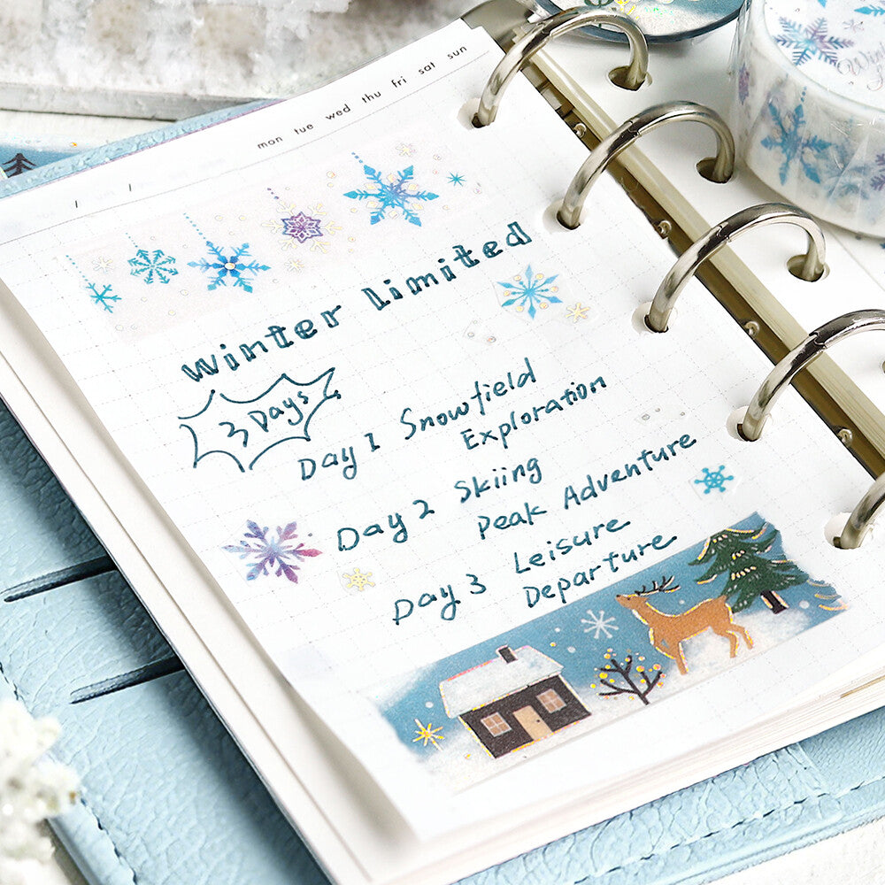 BGM - Winter Limited 15mm Washi Tape - Colorful Snowflakes