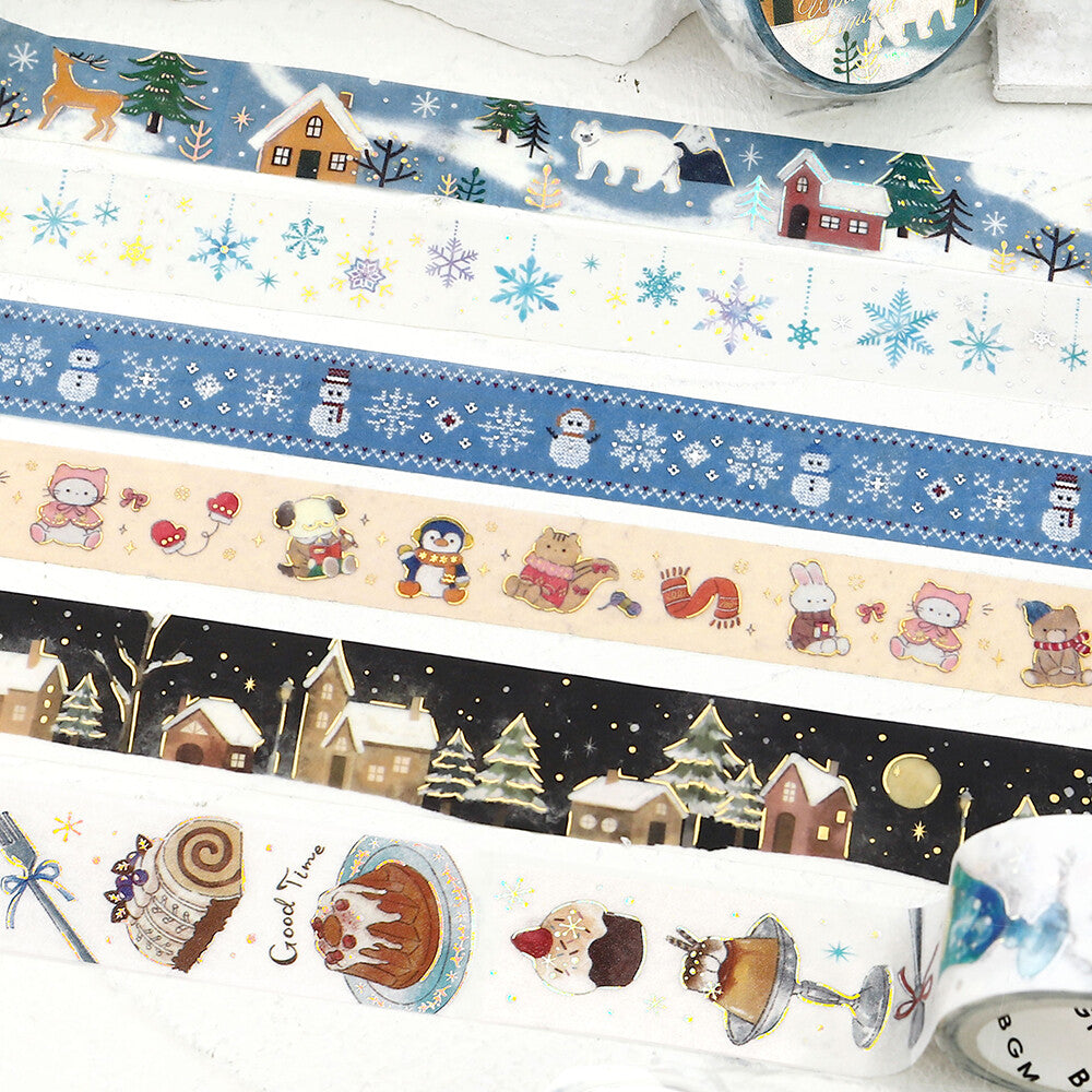 BGM - Winter Limited 15mm Washi Tape - Colorful Snowflakes