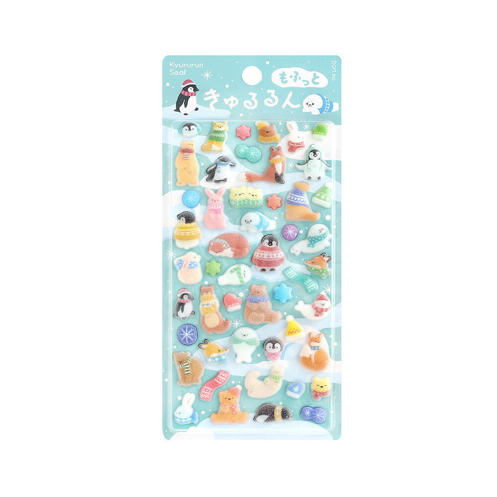 BGM - Christmas Limited Kyururun Stickers - Cute and Fluffy Winter Animals