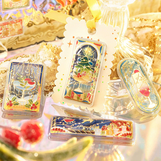 BGM - Christmas Limited Kyururun Stickers - Cafe à la Mode Stained Glass