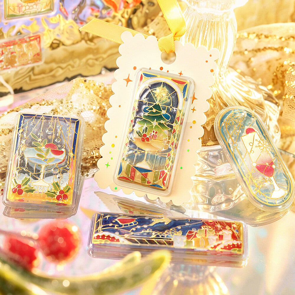 BGM - Christmas Limited Kyururun Stickers - Cafe à la Mode Stained Glass
