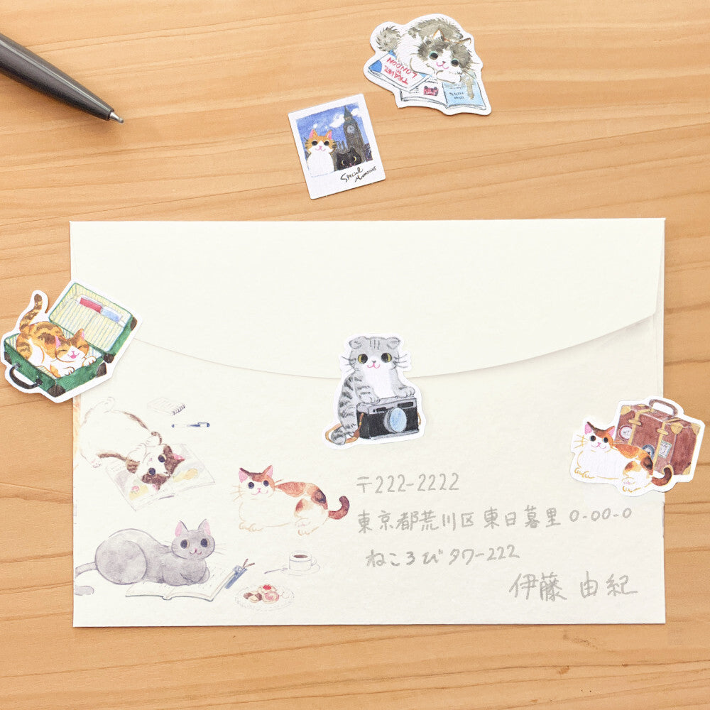 NB Co. Ltd. - Flake Stickers - Nekorobi Travel Cats