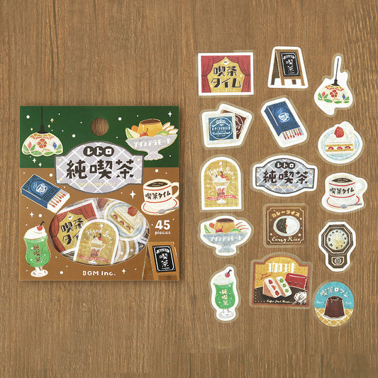 BGM - Flake Stickers - Retro Stroll - Traditional Coffee Shop