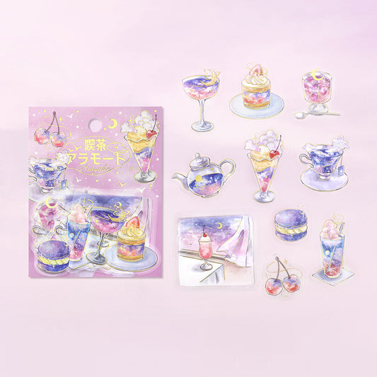 BGM - Clear Foil-Stamped Stickers - Cafe à la Mode Sora - Asayake (Dawn)