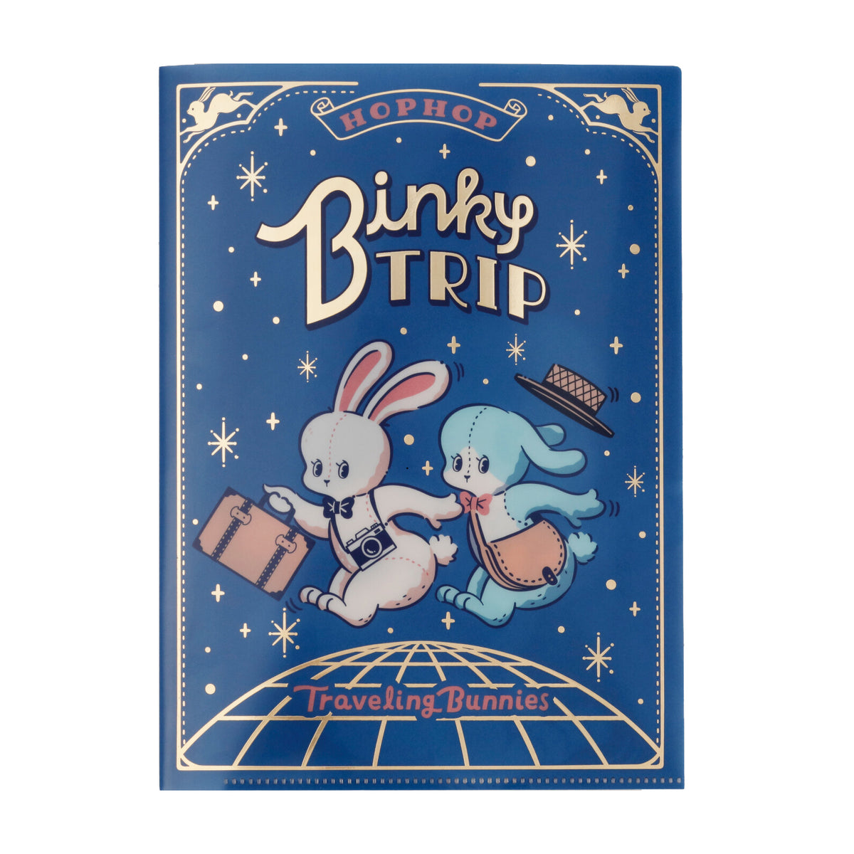 OB1TOY x Rokkaku - Foil-Stamped A5 Clear Folder - Binky Trip