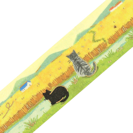 BGM - 20mm Washi Tape - The Cat's Journey - Crossing the Wheat Fields