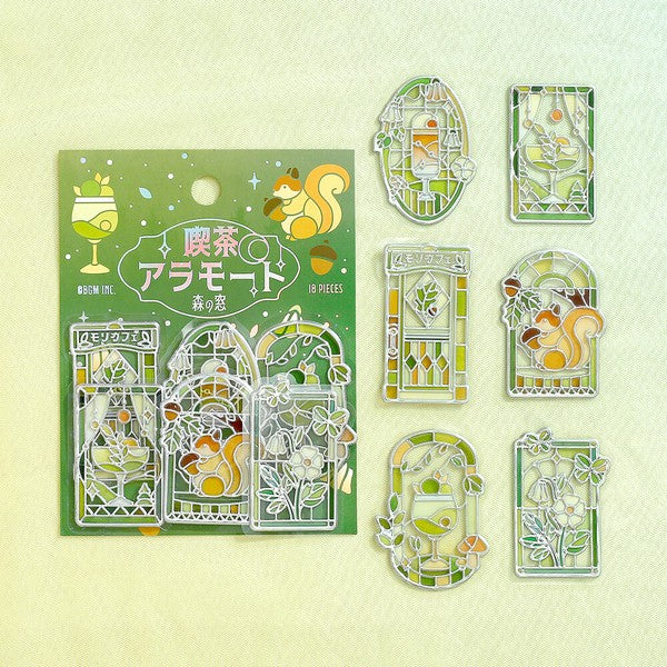 BGM - 3D Clear Stickers - Cafe à la Mode Traveling Window - Forest Window