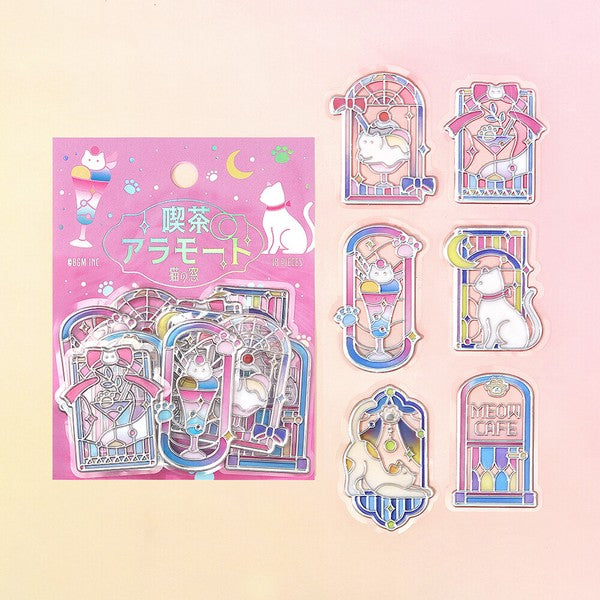 BGM - 3D Clear Stickers - Cafe à la Mode Traveling Window - Cat's Window
