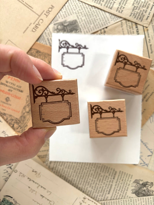 The Creeping Moon - Rubber Stamp - Hanging Shop Sign