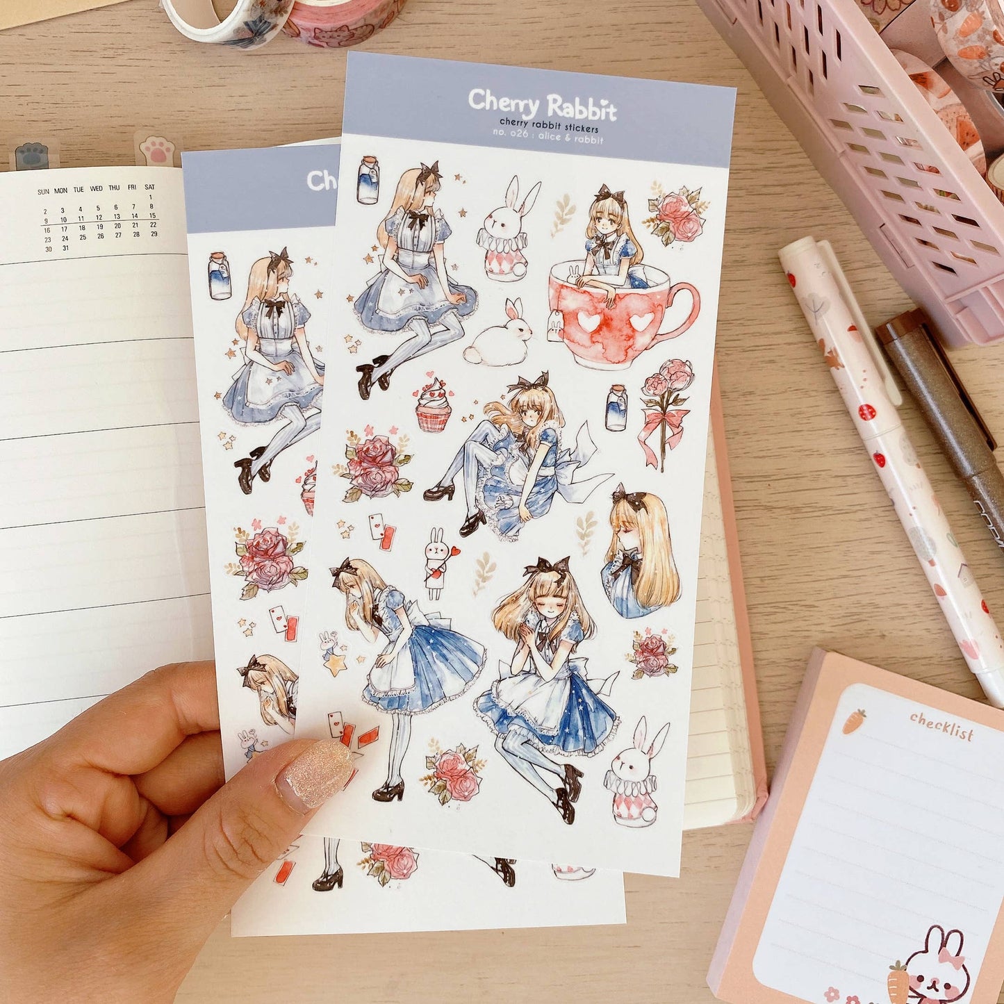 Cherry Rabbit - Alice & Rabbit Sticker Sheet no.026
