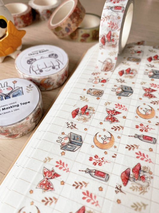 Cherry Rabbit - Mushroom & Rabbit Washi Tape