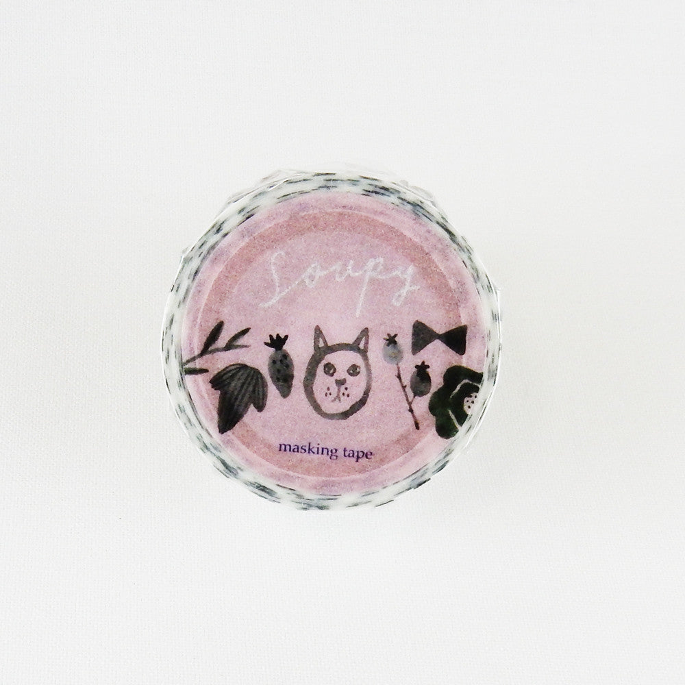 Round Top - Washi Tape - Soupy - Black and White Ephemera
