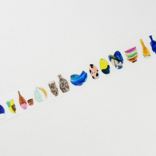 Round Top - Washi Tape - Hirano Toshiyuki - Pottery