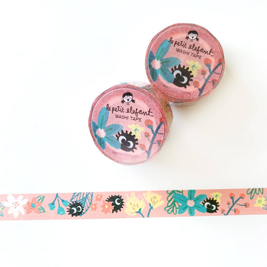 Le Petit Elefant - Washi Tape - Pink Florals Soot Balls