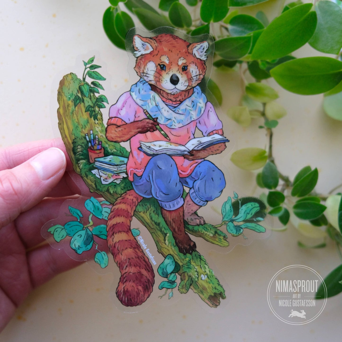 Nimasprout - Sticker - Red Panda Artist