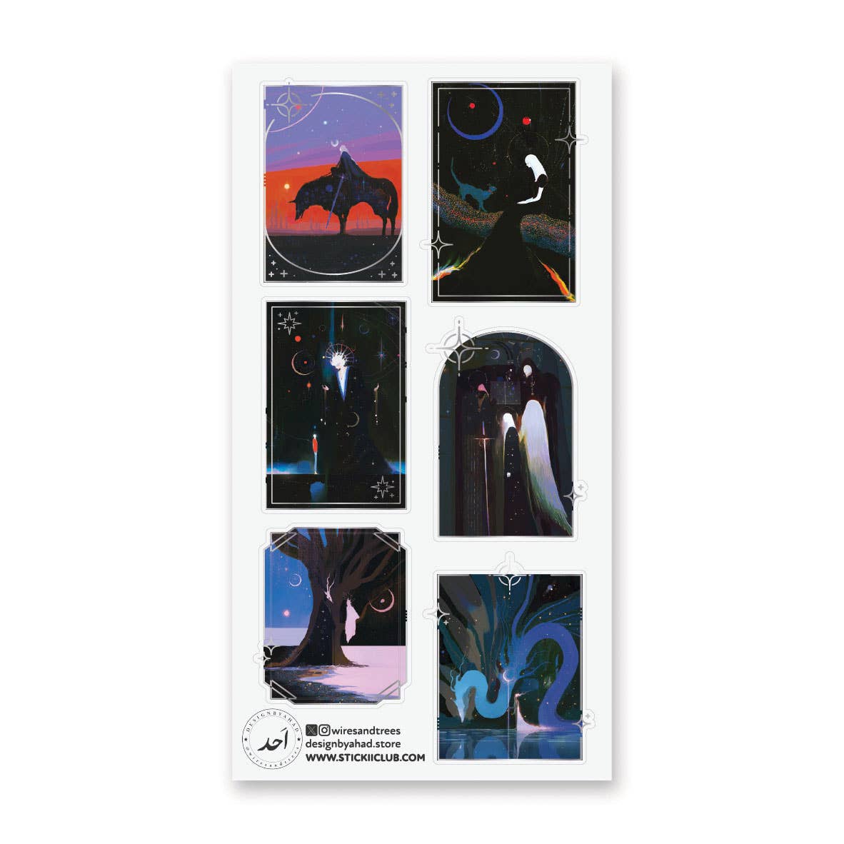 STICKII - Sticker Sheet - Design by Ahad - Between Worlds