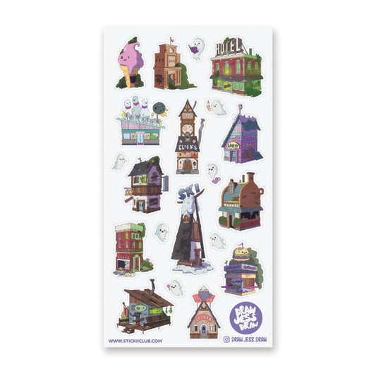STICKII - Draw Jess Draw - Sticker Sheet - Ghost Town