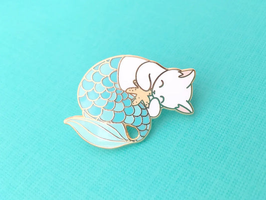 Shoal - Enamel Pin - Blue Purrmaid