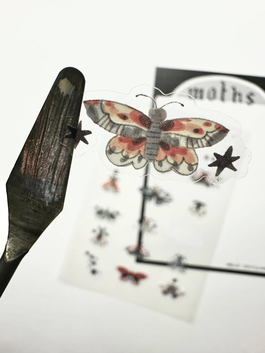 Book Moth Press- Stickers - Moths
