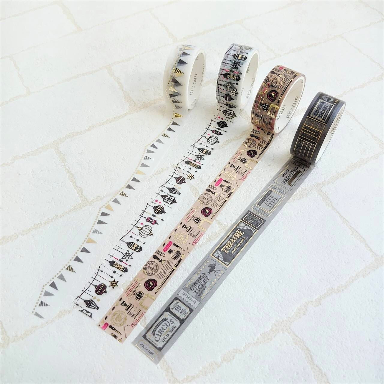 World Craft - Foil-Stamped Washi Tape - Banners / Garland