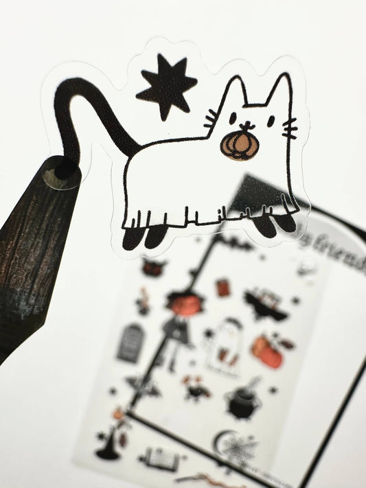 Book Moth Press - Sticker Sheet - Spooky Friends