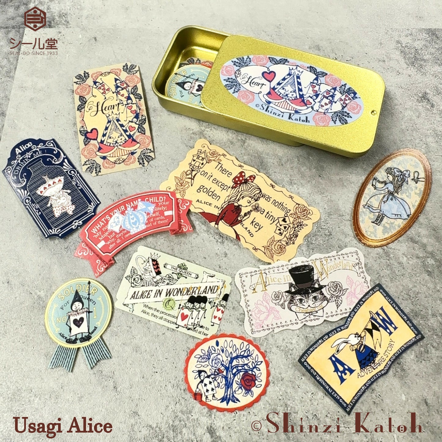SEAL-DO Shinzi Katoh Flake Stickers - Alice In Wonderland - Queen of Hearts (Usagi Alice)
