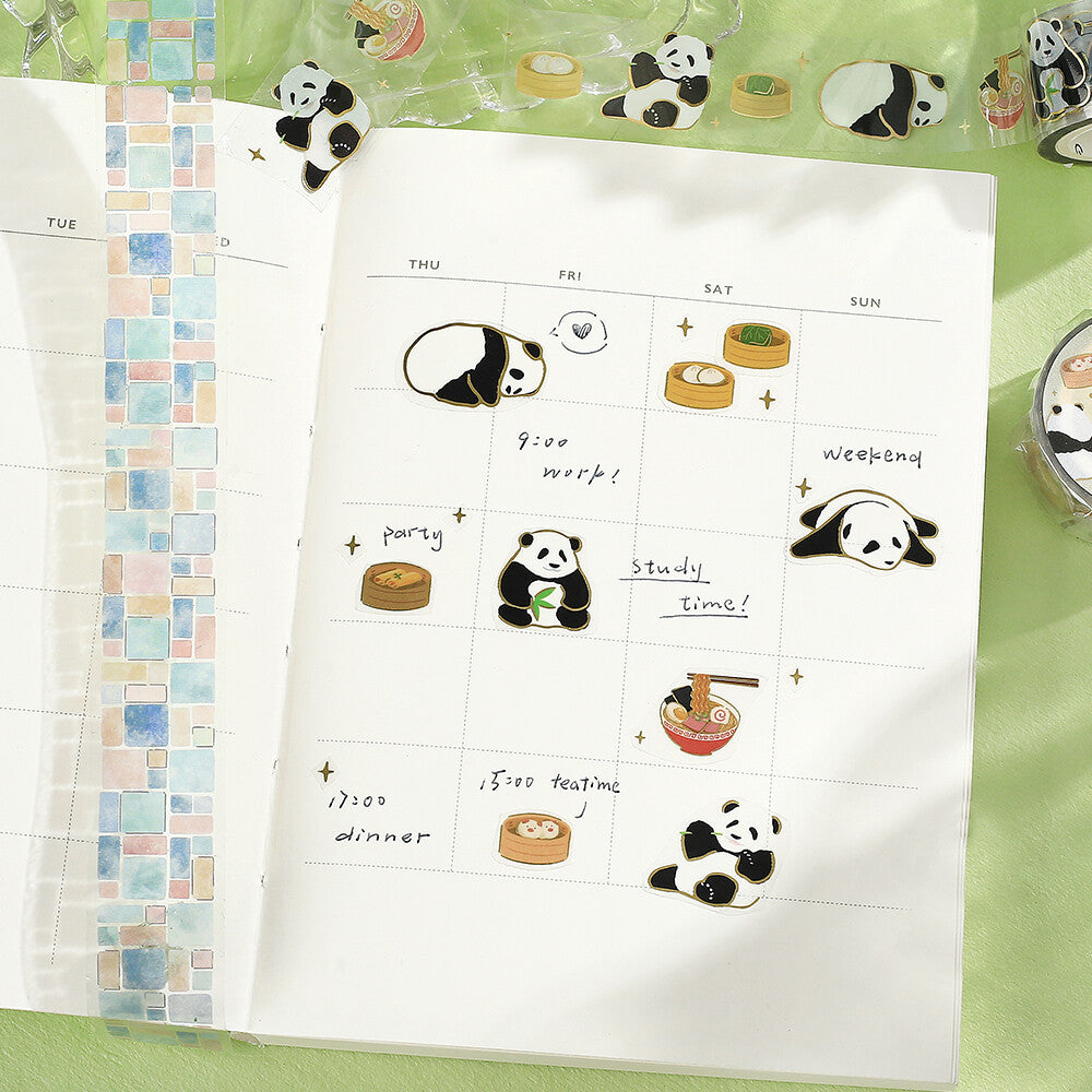 BGM Clear Tape - Panda & Chinese Food