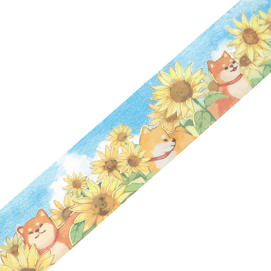 BGM Clear Tape - Summer Limited - Dog and Sunflower