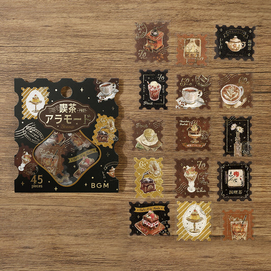 BGM - Post Office Flake Stickers - Cafe a la Mode - Brown