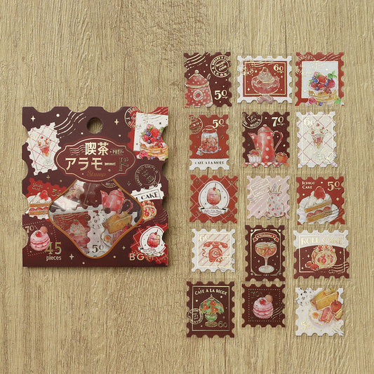 BGM - Post Office Flake Stickers - Cafe a la Mode - Red
