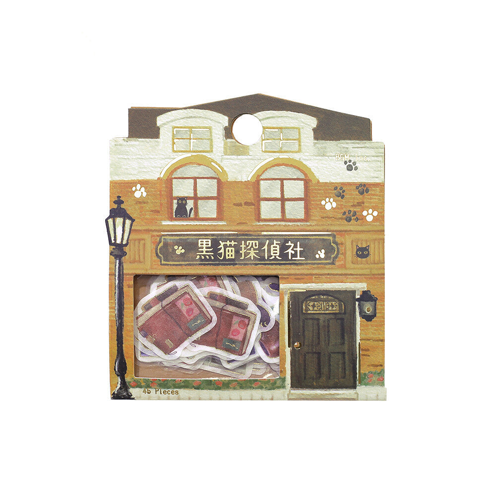 BGM Flake Stickers - Imaginary Shopping Street - Black Kitten Detective Agency