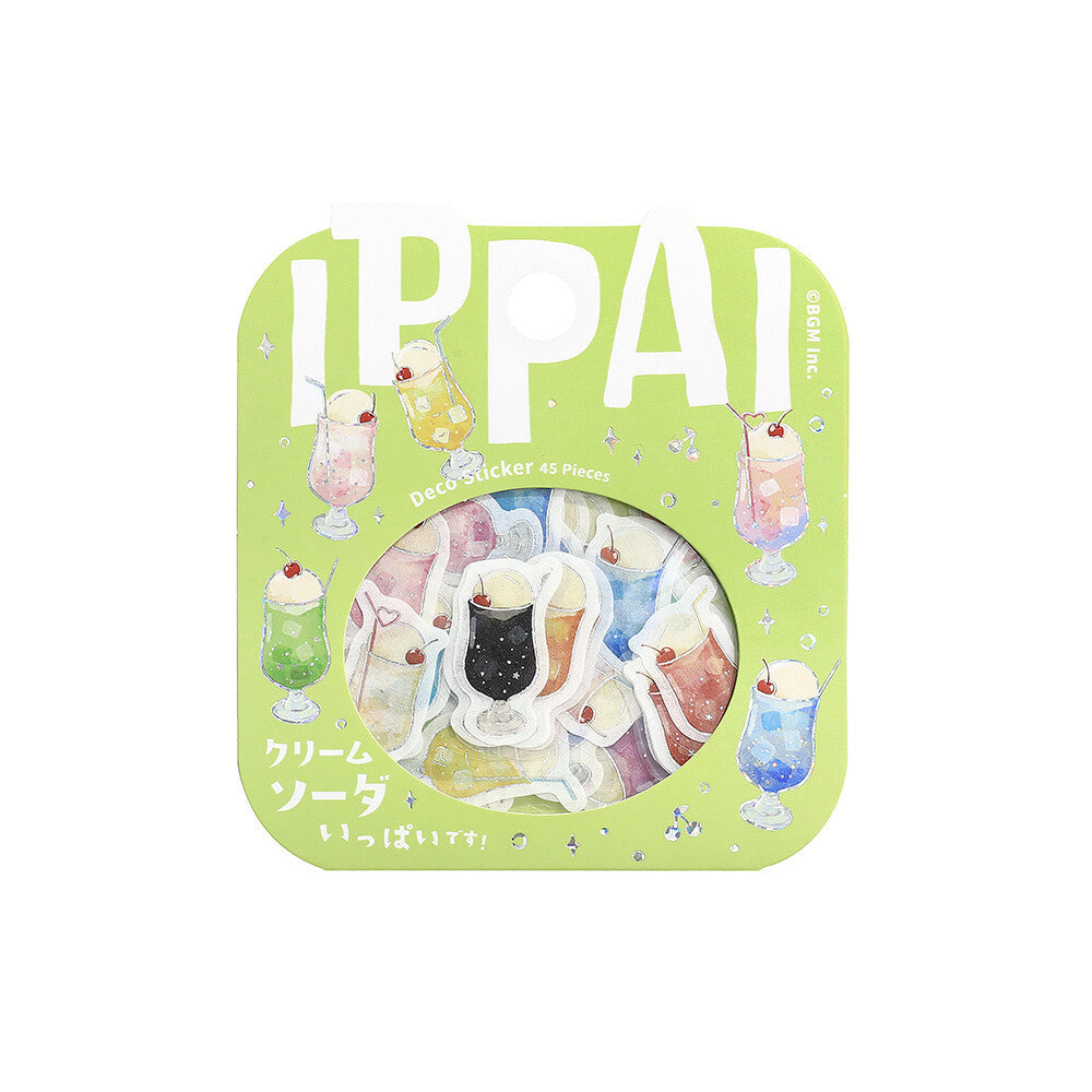 BGM Ippai Flake Stickers - Full of Cream Soda!