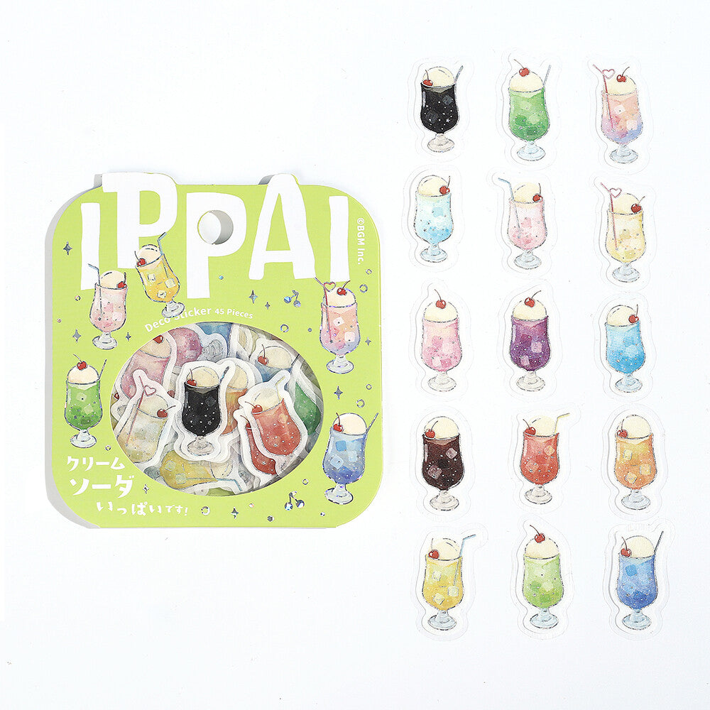 BGM Ippai Flake Stickers - Full of Cream Soda!