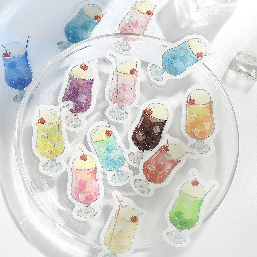 BGM Ippai Flake Stickers - Full of Cream Soda!