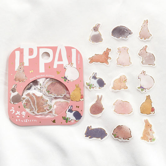 BGM Ippai Flake Stickers - Vol 2 - Rabbits All Over the Place!