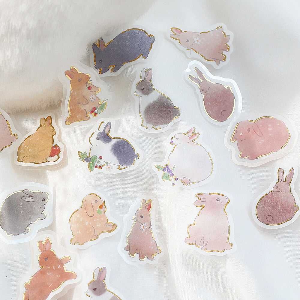 BGM Ippai Flake Stickers - Vol 2 - Rabbits All Over the Place!