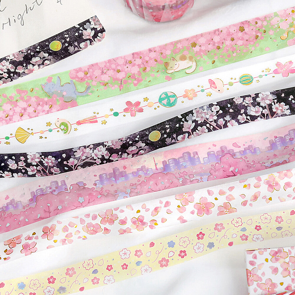 BGM Washi Tape - Sakura Limited - Tsukimi Sakura (Moon Viewing)
