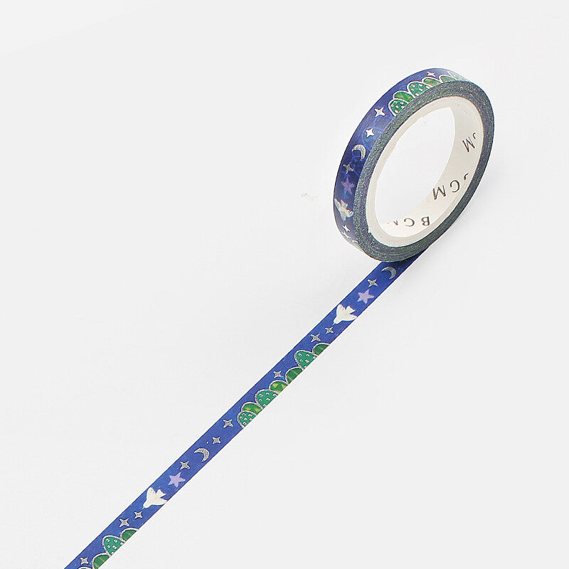 BGM Slim Washi Tape - Birds and Starry Sky