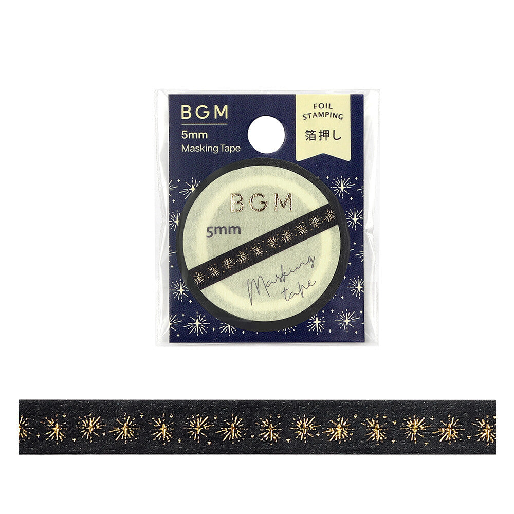 BGM Slim Washi Tape - Star Fireworks