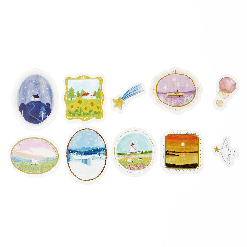 BGM Clear Seal Stickers - Brooch - Landscape