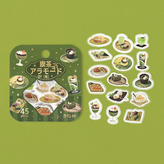 BGM - Flake Stickers - Cafe a la Mode - Miyabi Japanese Cafe - Green