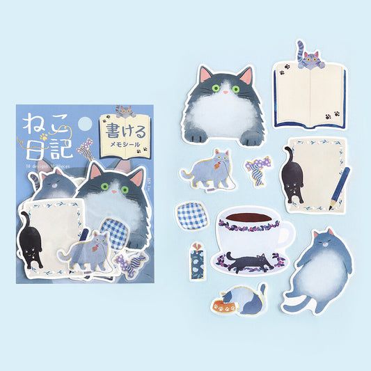 BGM - Flake Stickers - Cat Diary - Blue