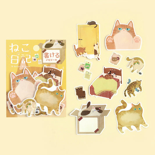 BGM - Flake Stickers - Cat Diary - Yellow