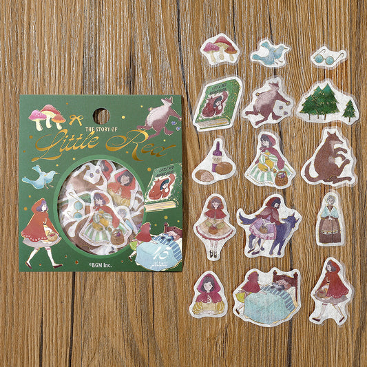 BGM Fairy Tale Flake Stickers - Little Red Riding Hood
