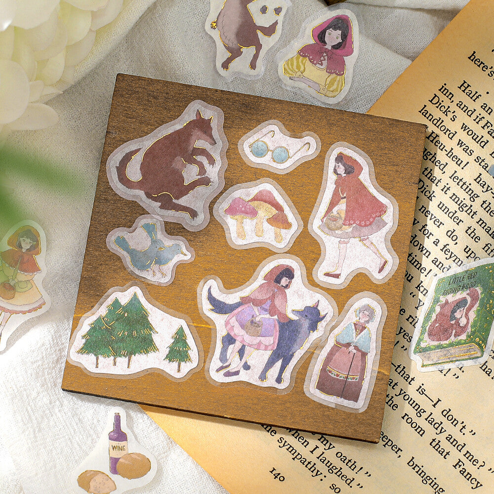 BGM Fairy Tale Flake Stickers - Little Red Riding Hood