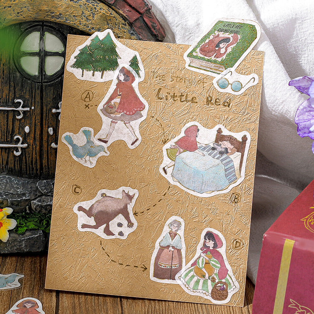 BGM Fairy Tale Flake Stickers - Little Red Riding Hood