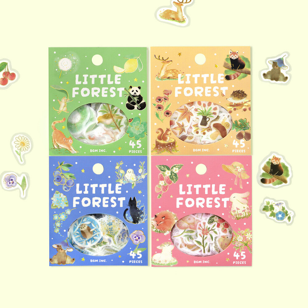BGM Little Forest Flake Stickers - Blue